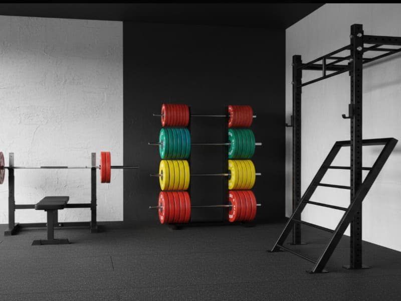 Поперечное сечение, показывающее отделку пола, акустическую подложку, основание и изоляционный слой